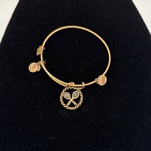 Alex and Ani Gold Tennis Charm Bracelet